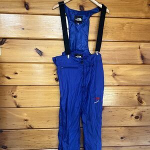 VTG The North Face Men's Extreme Gore-Tex Ski Bib Overalls Blue • USA • Medium